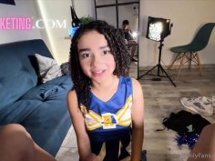 18-year-old virgin teen loses her virginity in hot blowjob casting - petite colombian babe