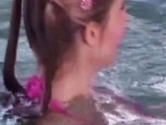 French blonde amateur gets wet anal fuck by pool with big dick